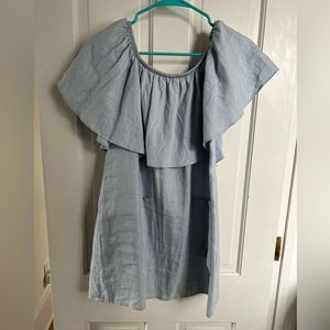 Off the shoulder linen dress